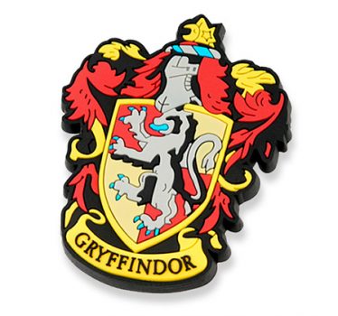 Rubber Harry potter Gryffindor house coat of arms badge